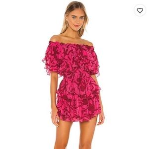 Misa Los Angeles Pink Floral Mini Dress
